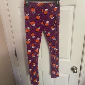 Just One Pants Girls Medium Purple Halloween Purple Leggings Elastic Waist NWT